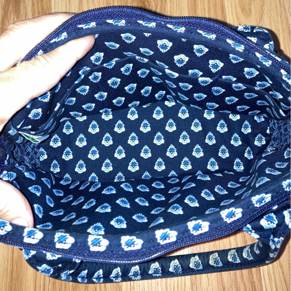 Vera Bradley Seaport Zip Top Double Top Handle Handbag Satchel Purse - Picture 4 of 5